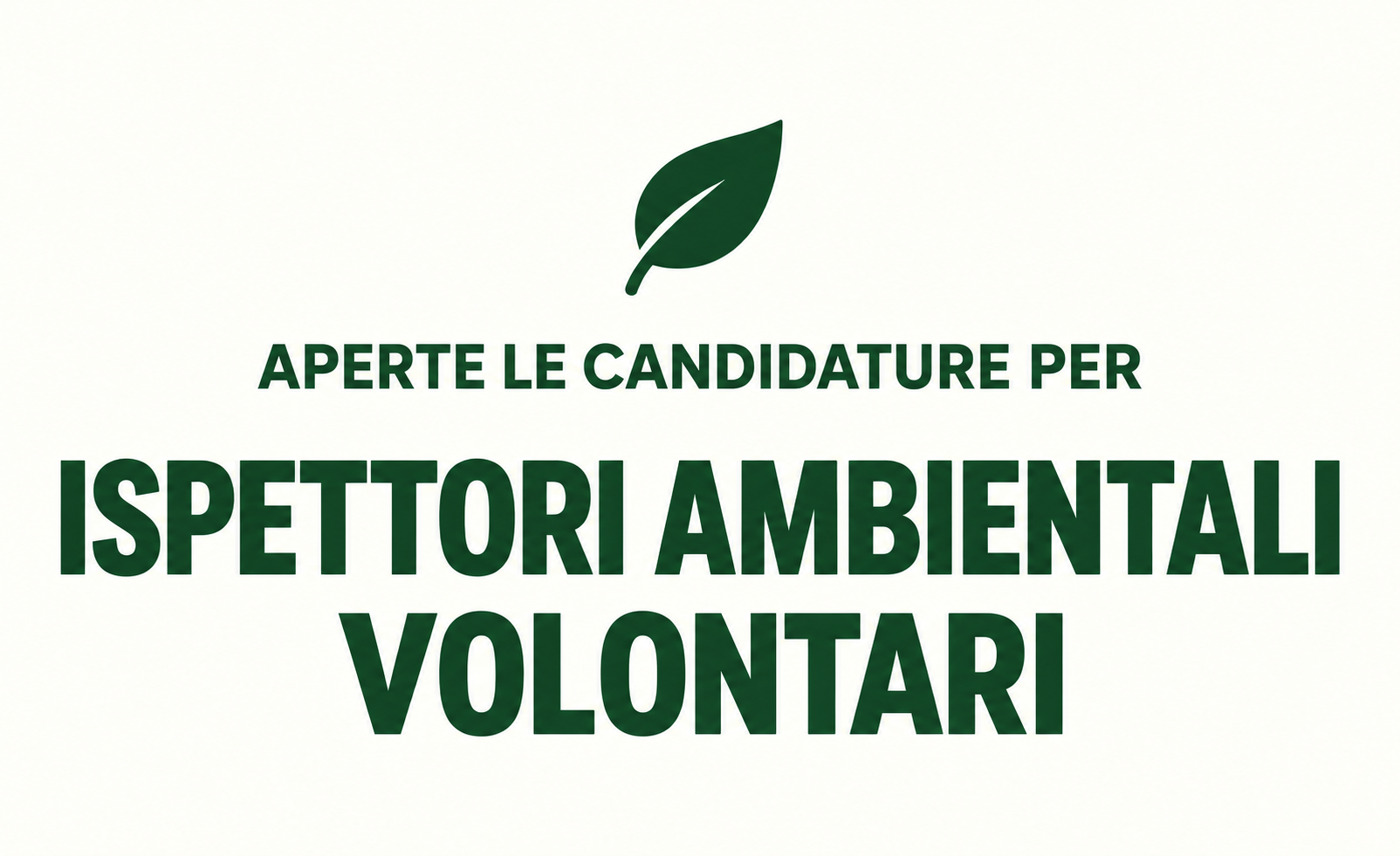 Candidature aperte per ispettori ambientali volontari